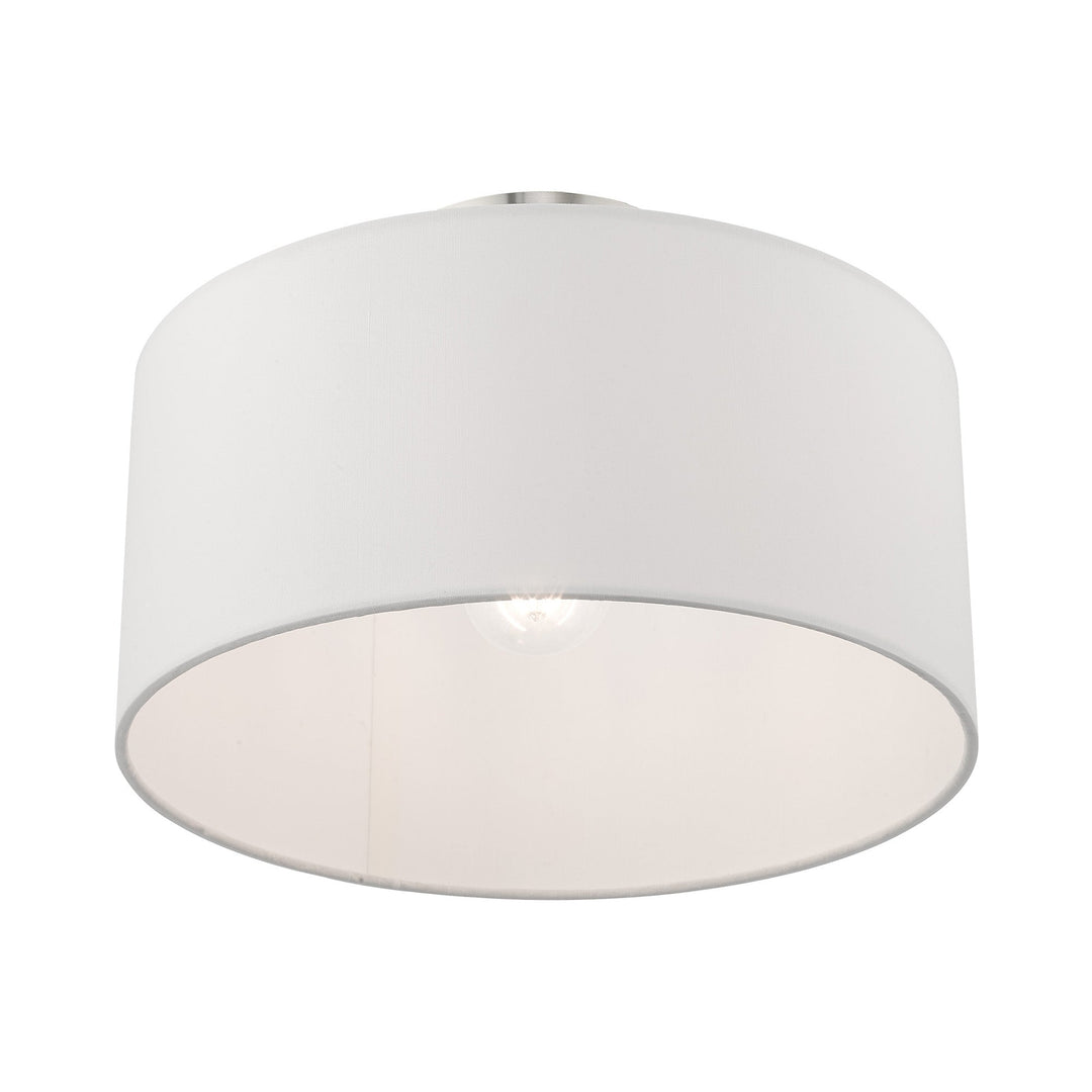 ##Antique Hardware## 1 Light Brushed Nickel Ceiling Mount