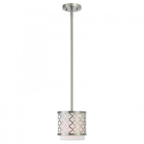 ##Antique Hardware## 1 Light Brushed Nickel Single Pendant