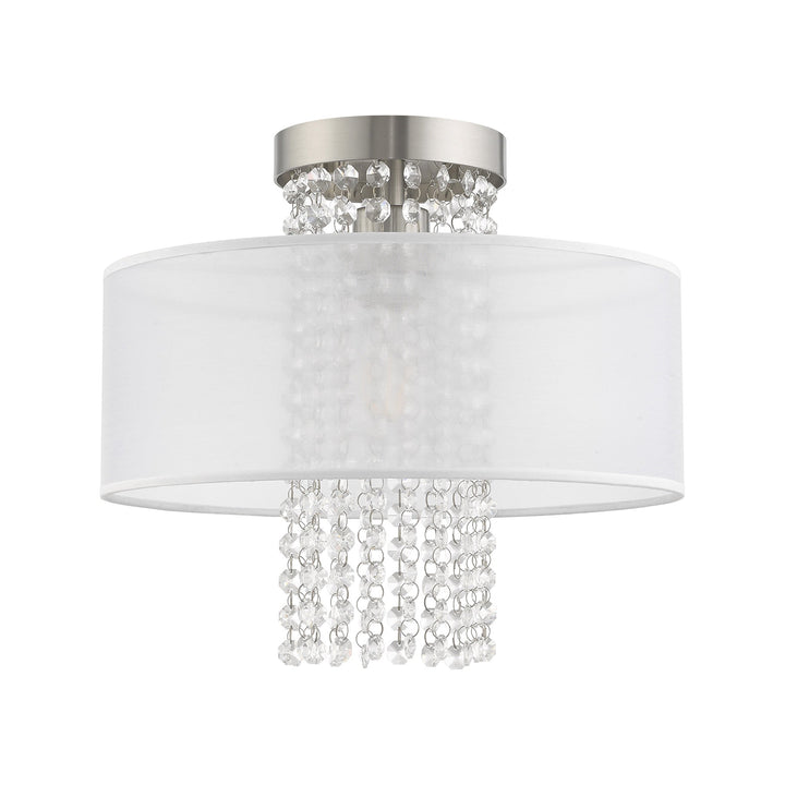 ##Antique Hardware## 1 Light Brushed Nickel Ceiling Mount