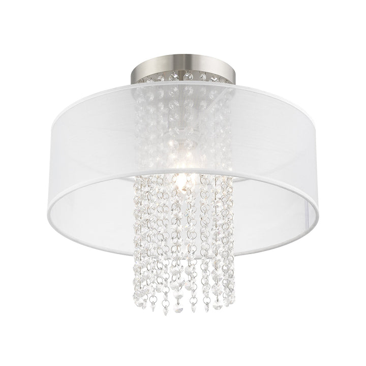 ##Antique Hardware## 1 Light Brushed Nickel Ceiling Mount