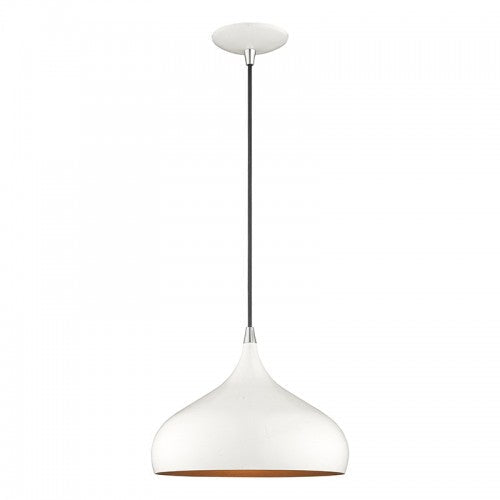 ##Antique Hardware## 1 Light Shiny White Single Pendant