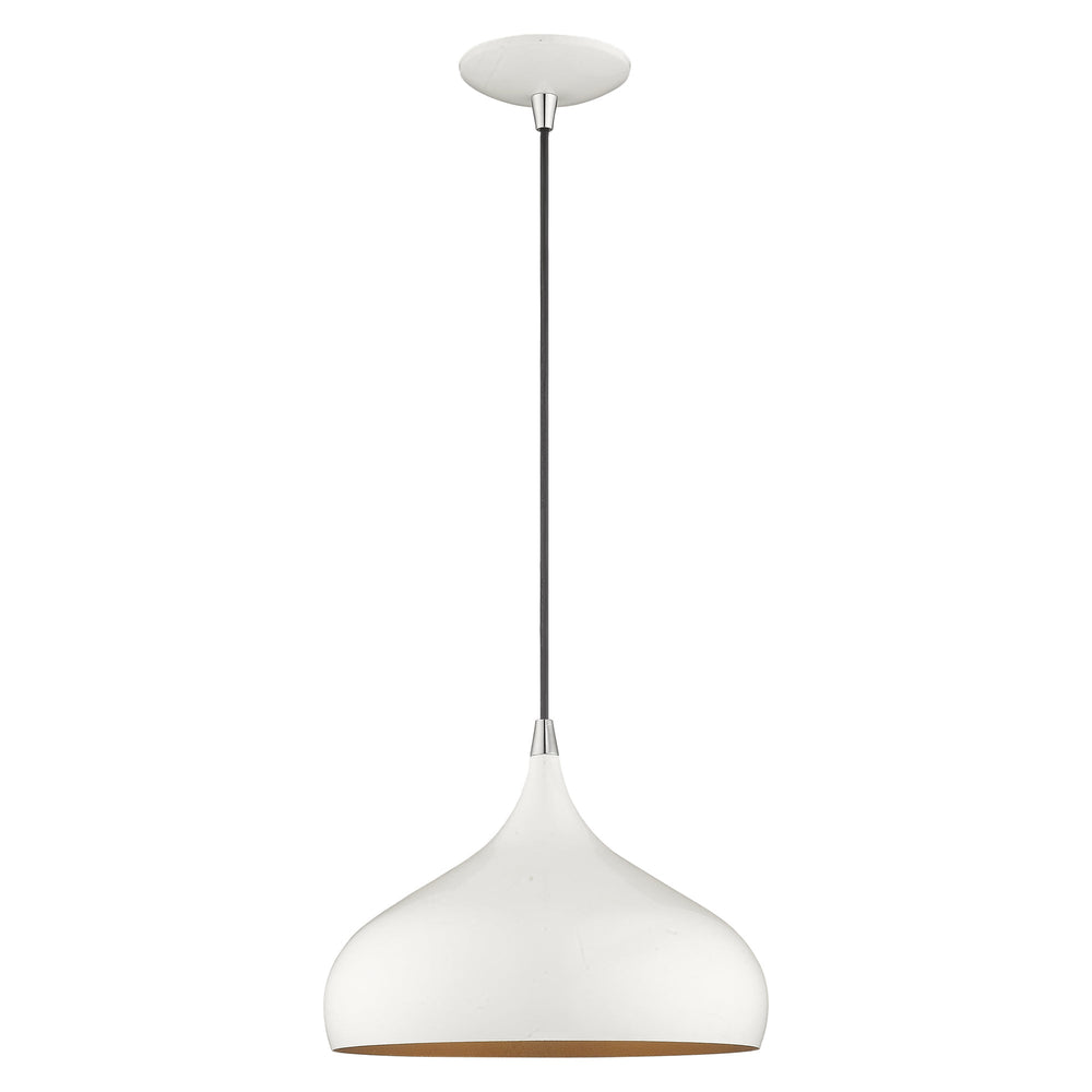 ##Antique Hardware## 1 Light Shiny White Single Pendant