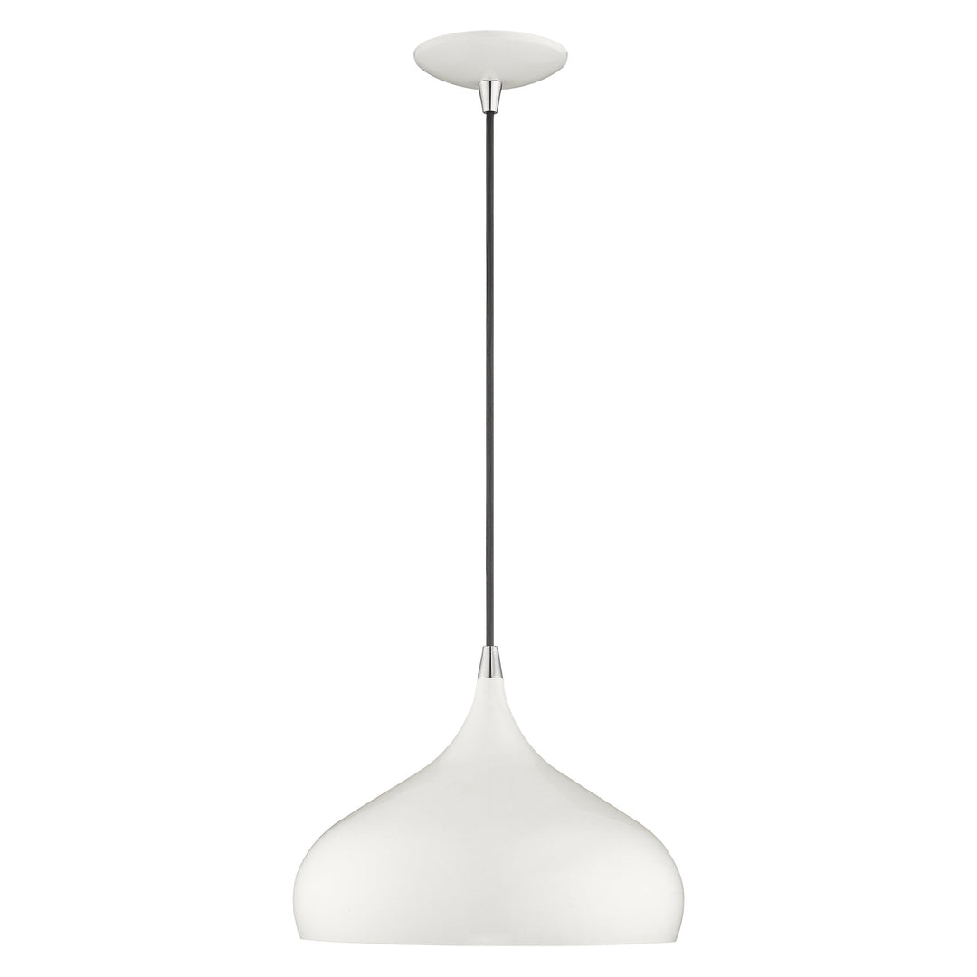 ##Antique Hardware## 1 Light Shiny White Single Pendant