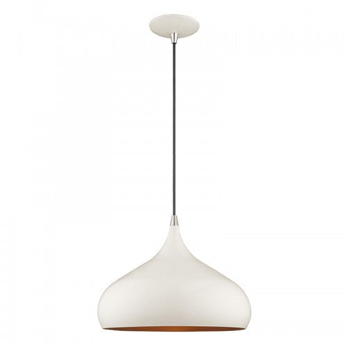 ##Antique Hardware## 1 Light Shiny White Single Pendant