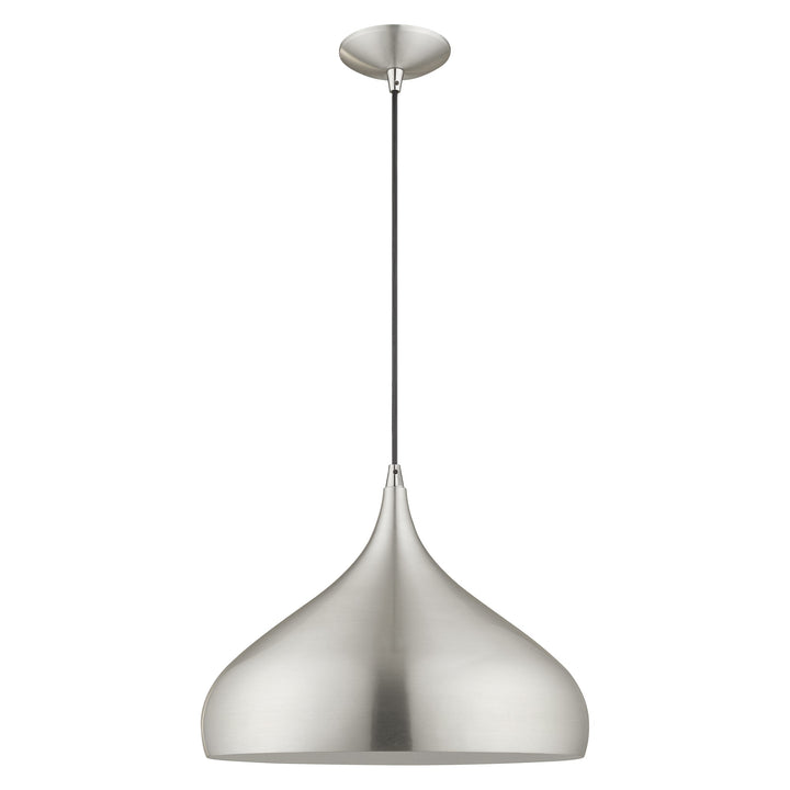 ##Antique Hardware## 1 Light Brushed Aluminum Single Pendant