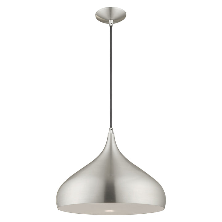 ##Antique Hardware## 1 Light Brushed Aluminum Single Pendant