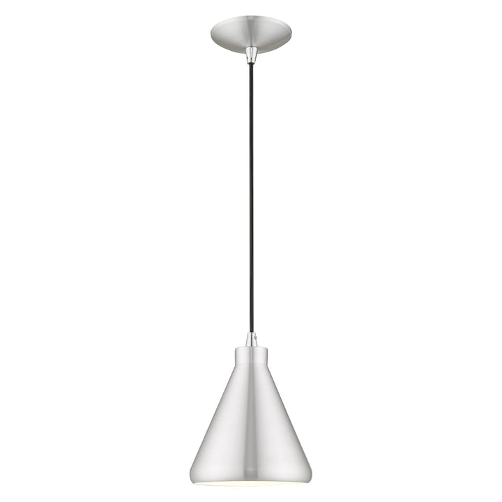 ##Antique Hardware## 1 Light Brushed Aluminum Single Pendant
