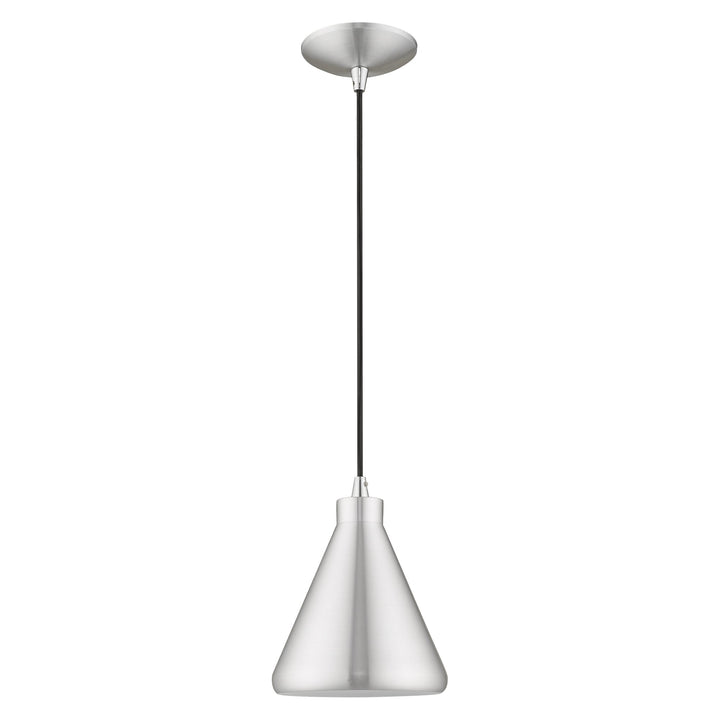 ##Antique Hardware## 1 Light Brushed Aluminum Single Pendant