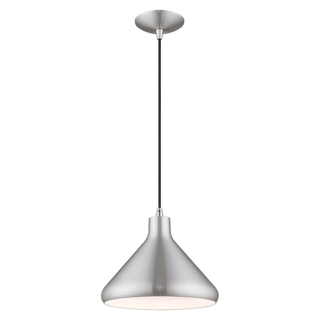 ##Antique Hardware## 1 Light Brushed Aluminum Single Pendant
