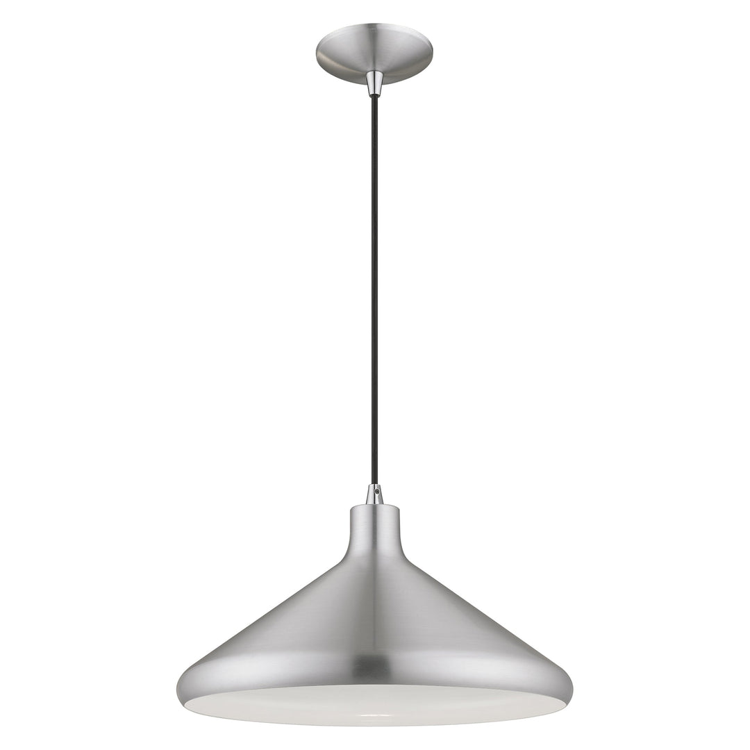 ##Antique Hardware## 1 Light Brushed Aluminum Single Pendant