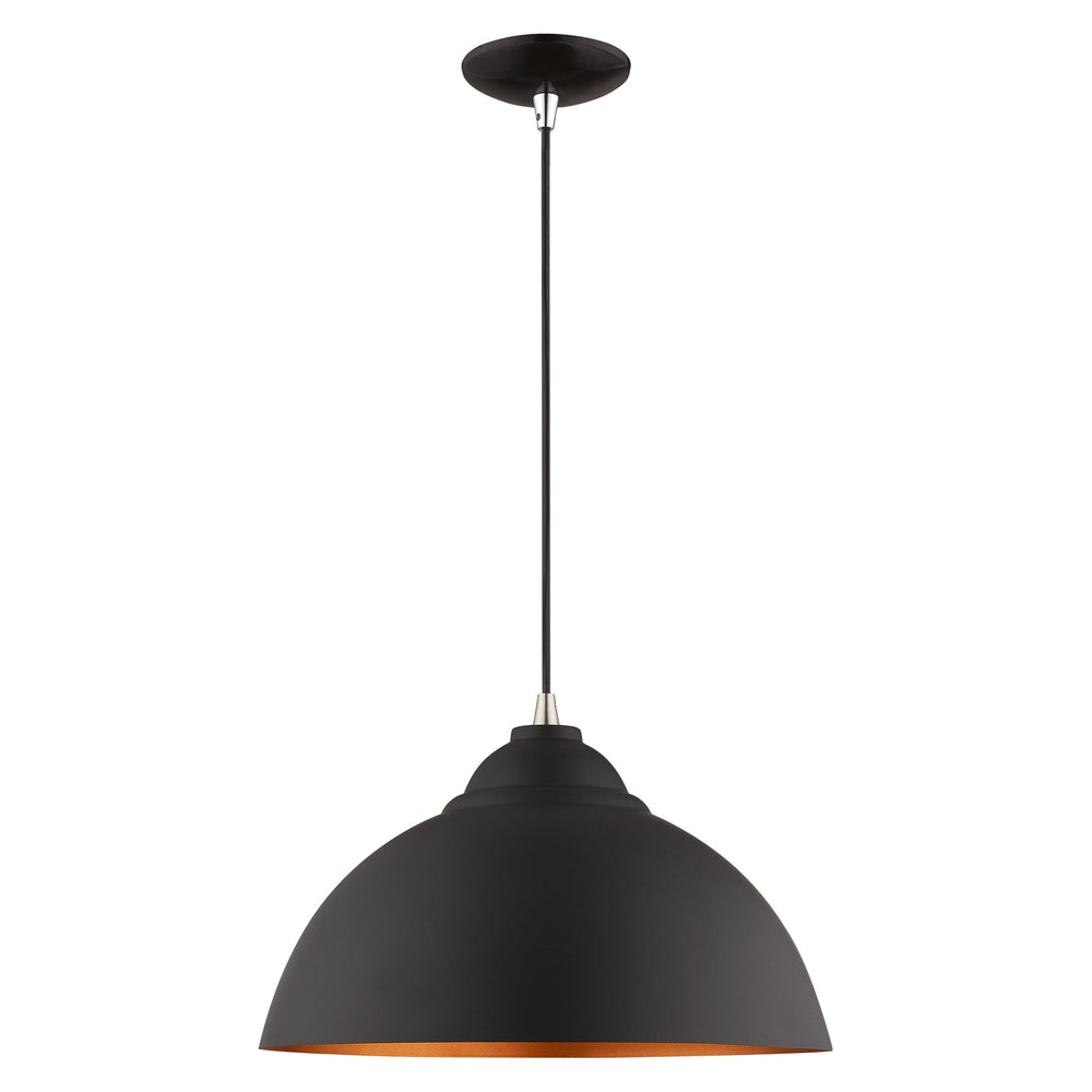 ##Antique Hardware## 1 Light Black Single Pendant