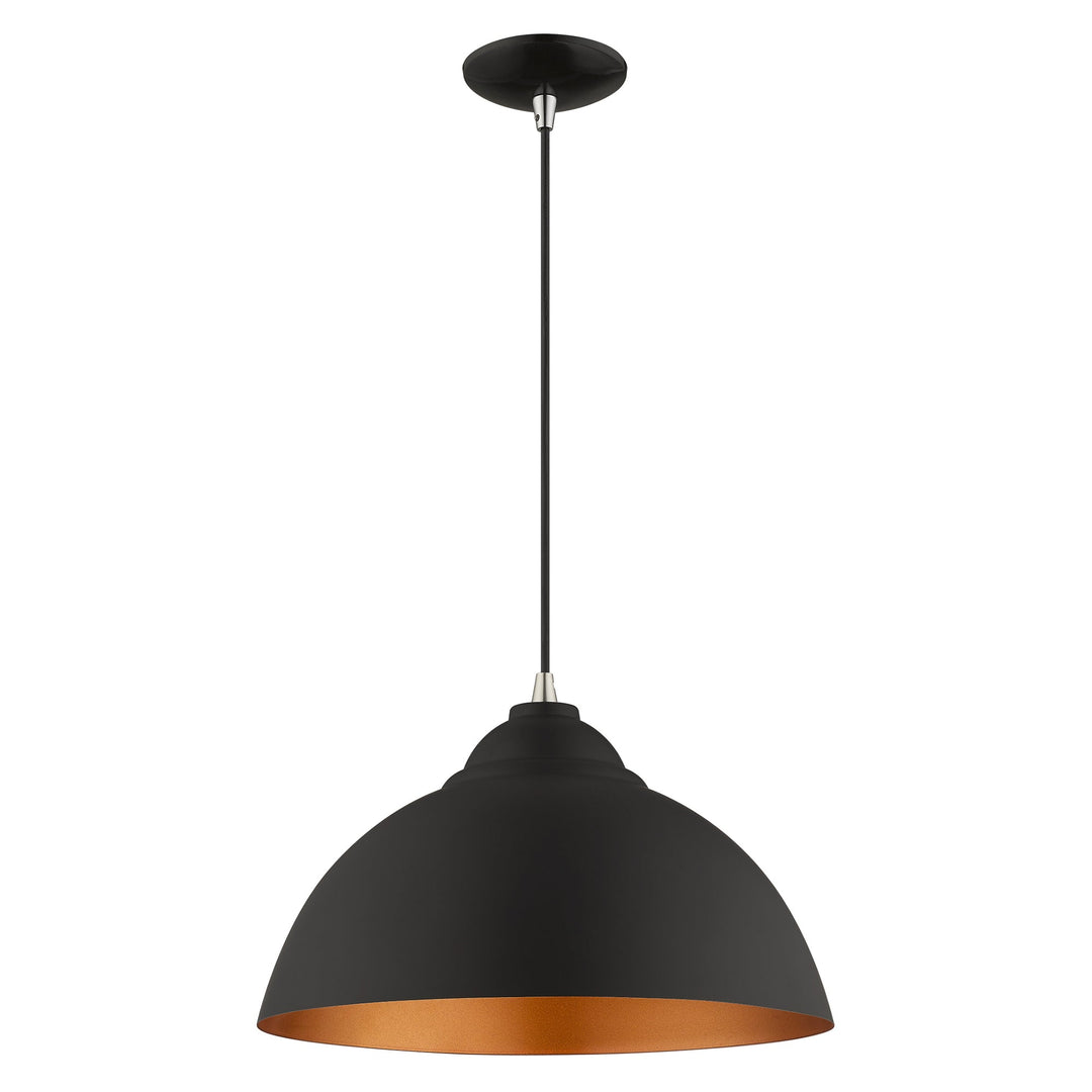##Antique Hardware## 1 Light Black Single Pendant