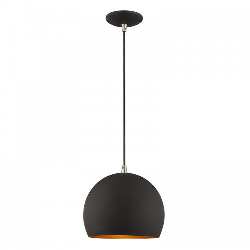 ##Antique Hardware## 1 Light Black Single Pendant
