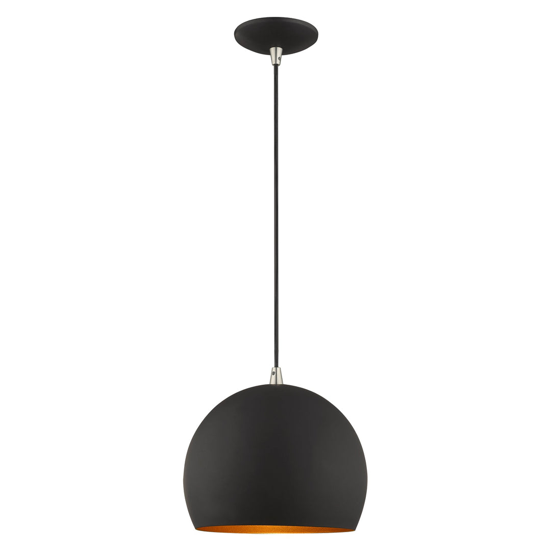 ##Antique Hardware## 1 Light Black Single Pendant