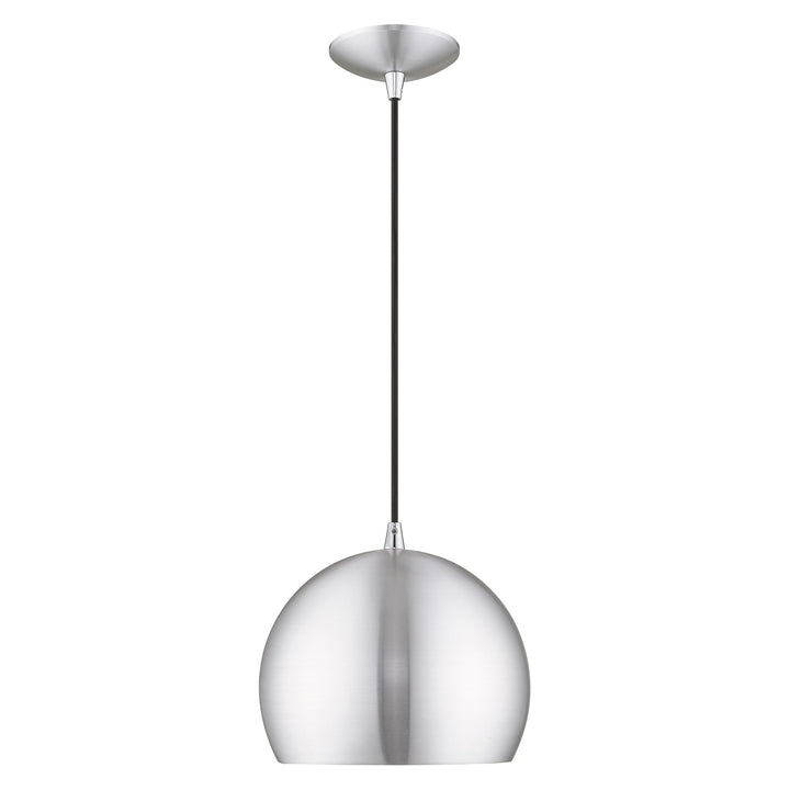 ##Antique Hardware## 1 Light Brushed Aluminum Single Pendant