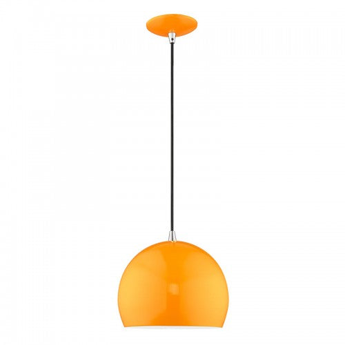 ##Antique Hardware## 1 Light Shiny Orange Single Pendant