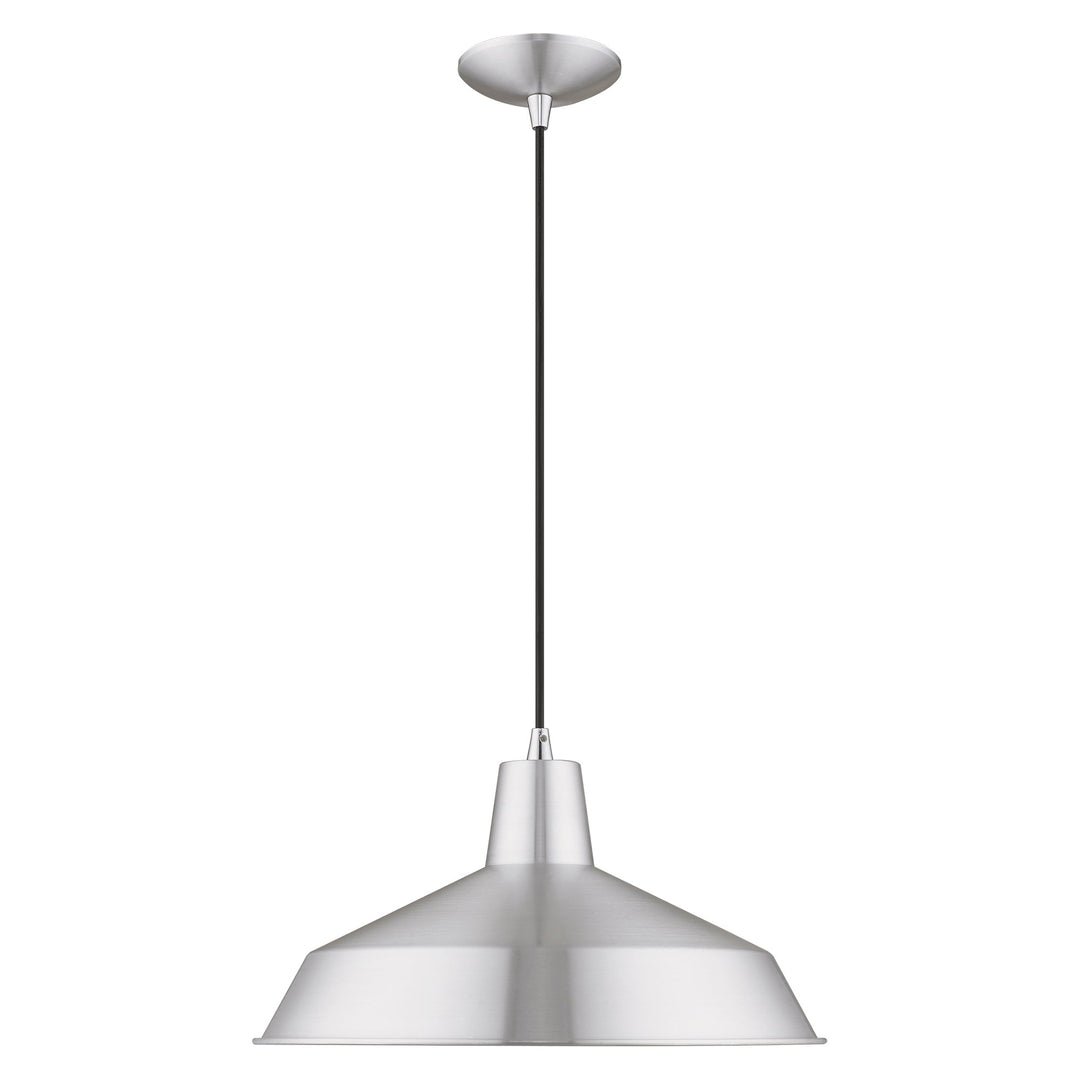 ##Antique Hardware## 1 Light Brushed Aluminum Single Pendant