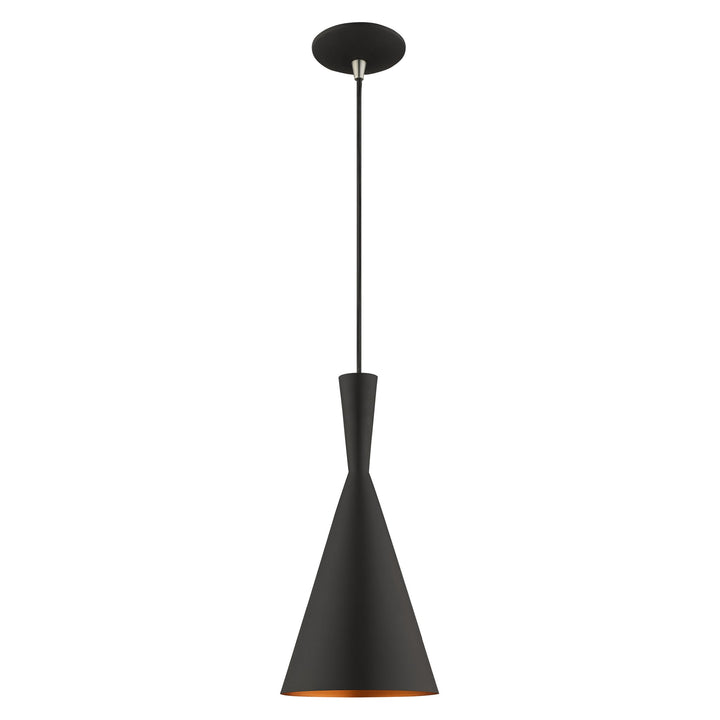 ##Antique Hardware## 1 Light Black Single Pendant