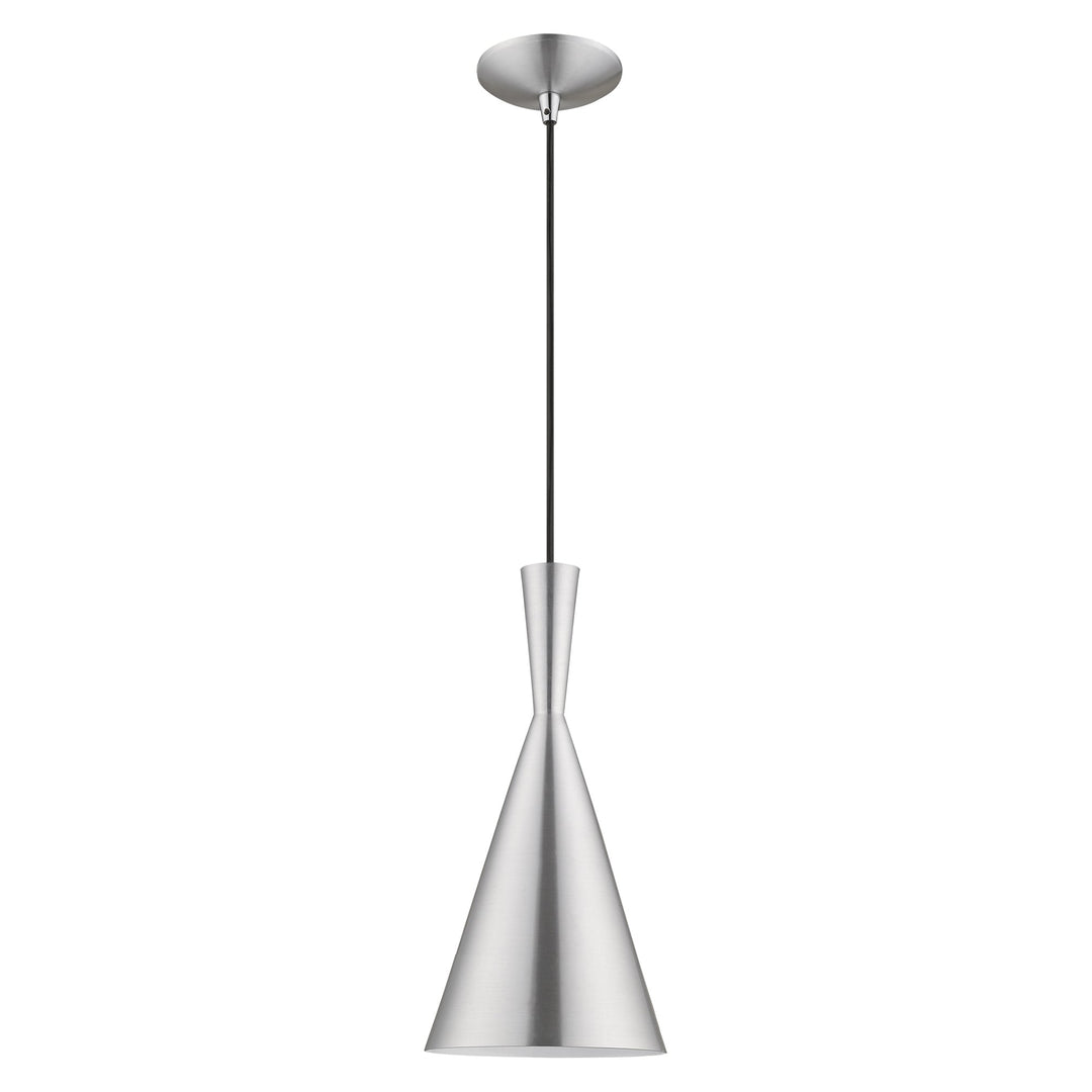 ##Antique Hardware## 1 Light Brushed Aluminum Single Pendant