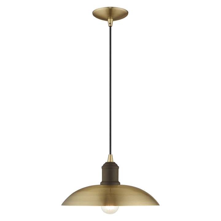 ##Antique Hardware## 1 Light Antique Brass Single Pendant