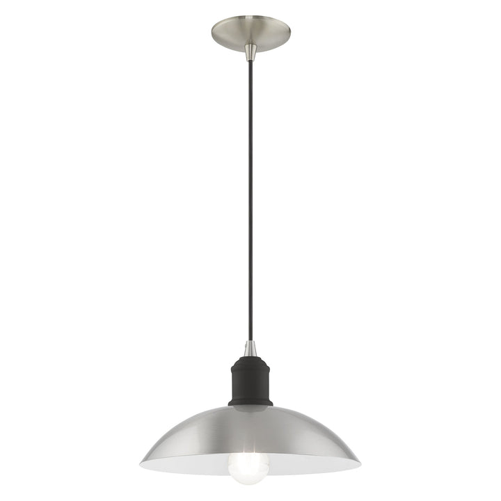 ##Antique Hardware## 1 Light Brushed Nickel Single Pendant