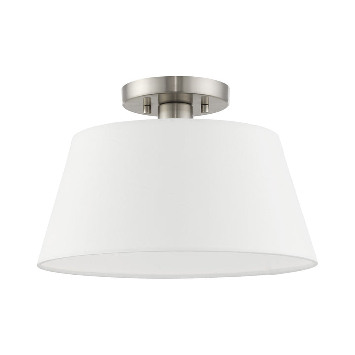 Antique Hardware 1 Light Brushed Nickel Ceiling Mount Semi Flush