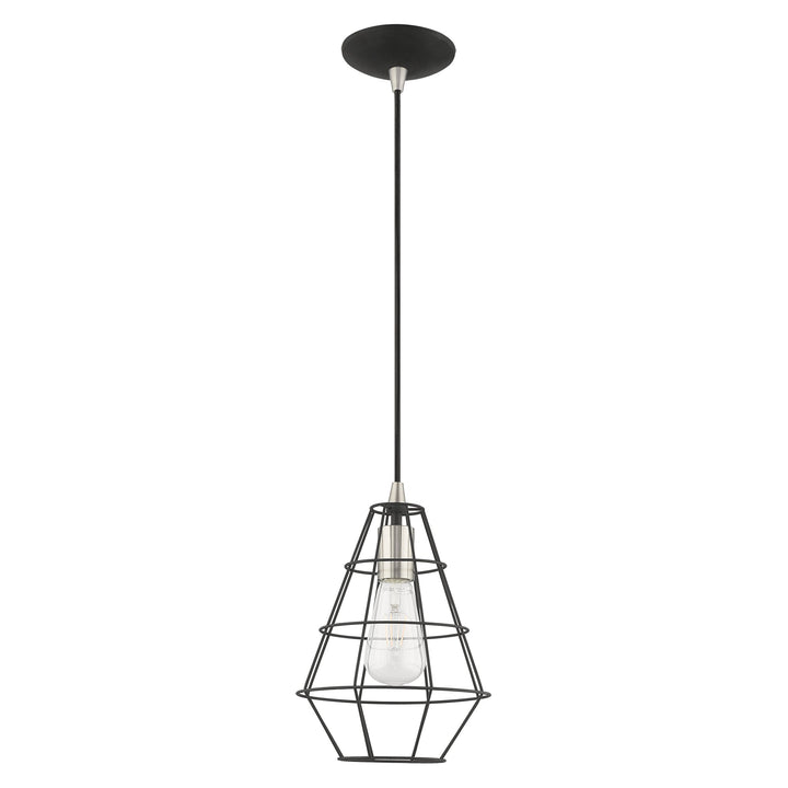 ##Antique Hardware## 1 Light Black Single Pendant