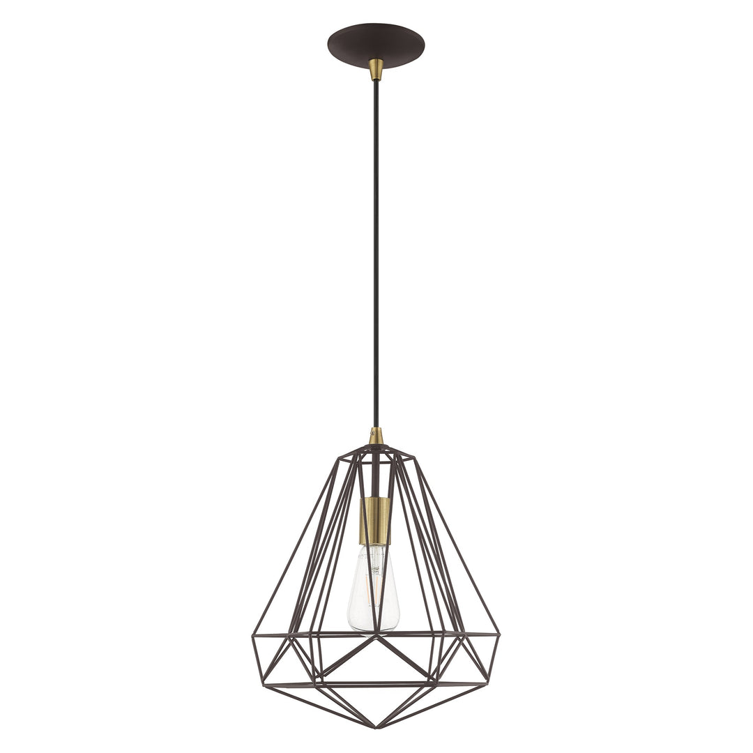 ##Antique Hardware## 1 Light Bronze Single Pendant