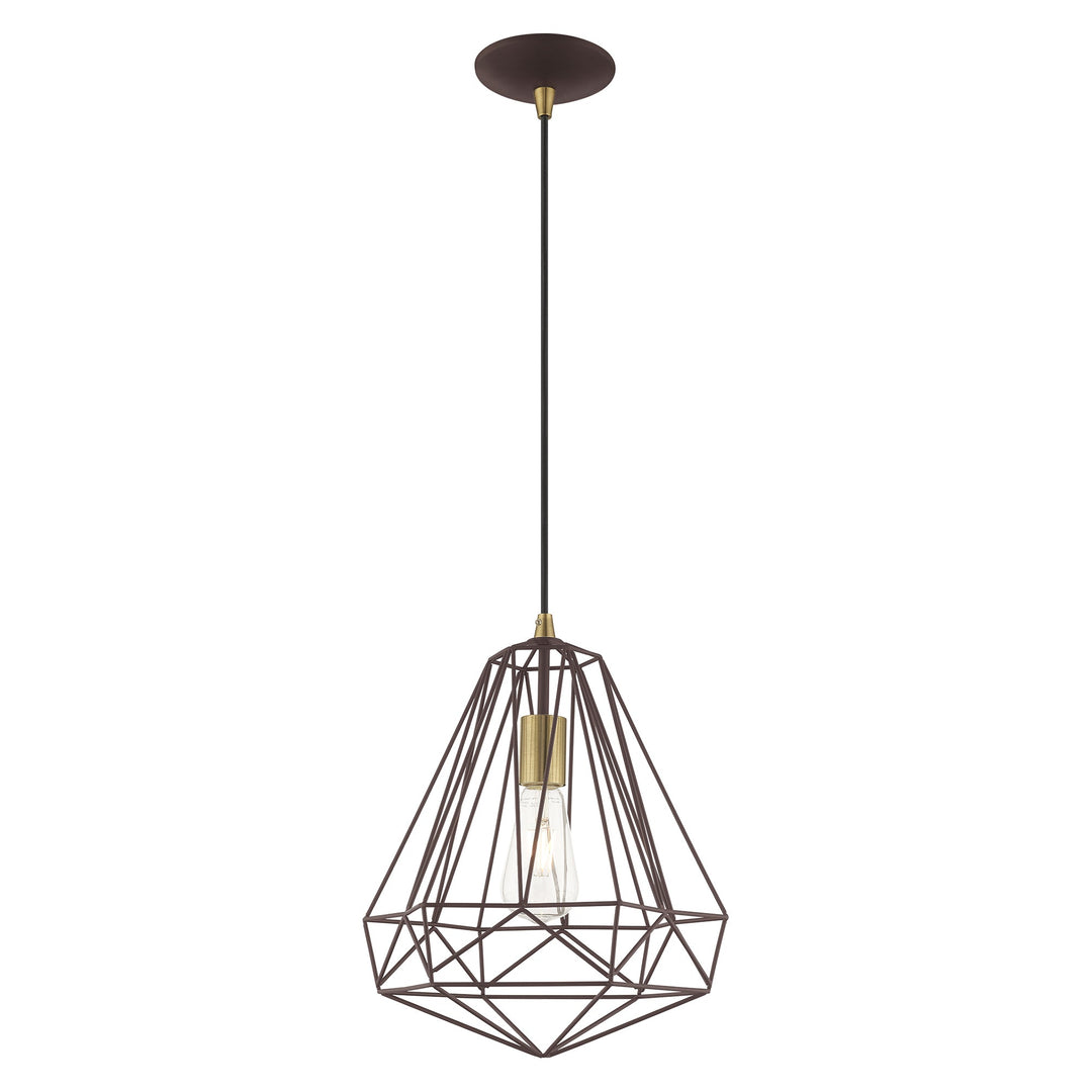 ##Antique Hardware## 1 Light Bronze Single Pendant