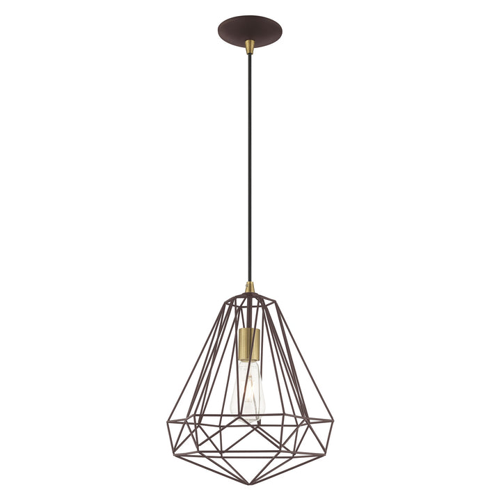 ##Antique Hardware## 1 Light Bronze Single Pendant