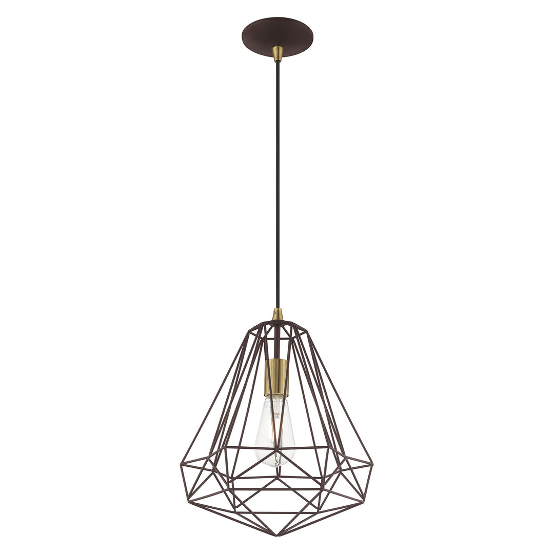 ##Antique Hardware## 1 Light Bronze Single Pendant