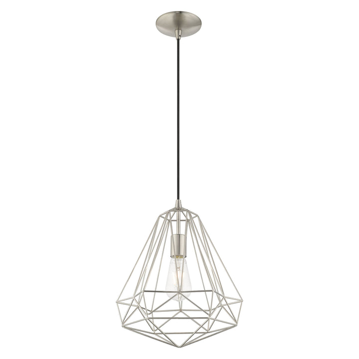 ##Antique Hardware## 1 Light Brushed Nickel Single Pendant
