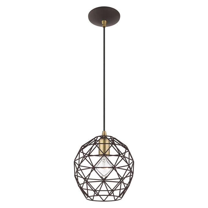 Antique Hardware 1 Light Bronze Single Pendant Pendant