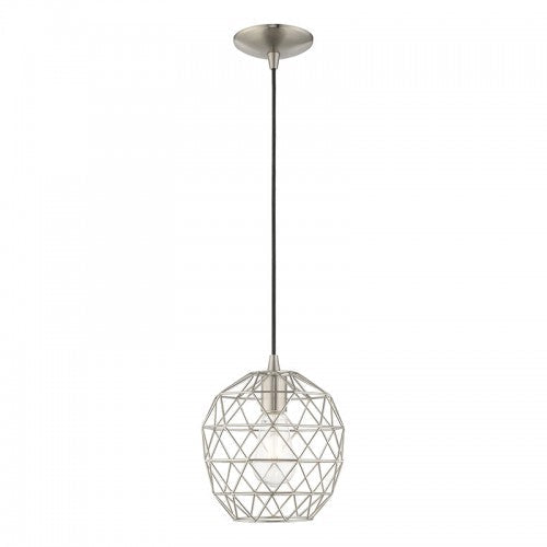 Antique Hardware 1 Light Brushed Nickel Single Pendant Pendant