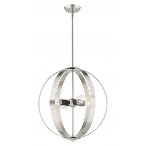 Antique Hardware 4 Light Brushed Nickel Chandelier Chandelier