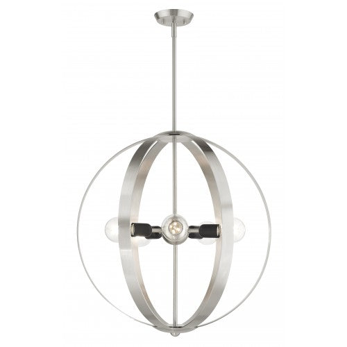 Antique Hardware 5 Light Brushed Nickel Chandelier Chandelier