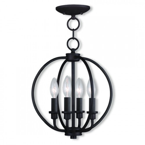 Antique Hardware 4 Light Bronze Lantern/Ceiling Mount Chandelier