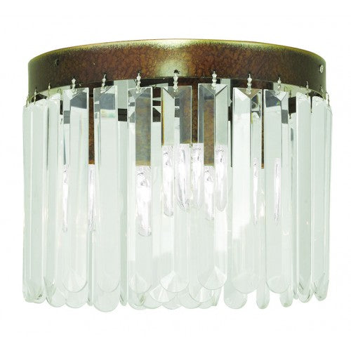 ##Antique Hardware## 3 Light Palaciall Bronze Ceiling Mount