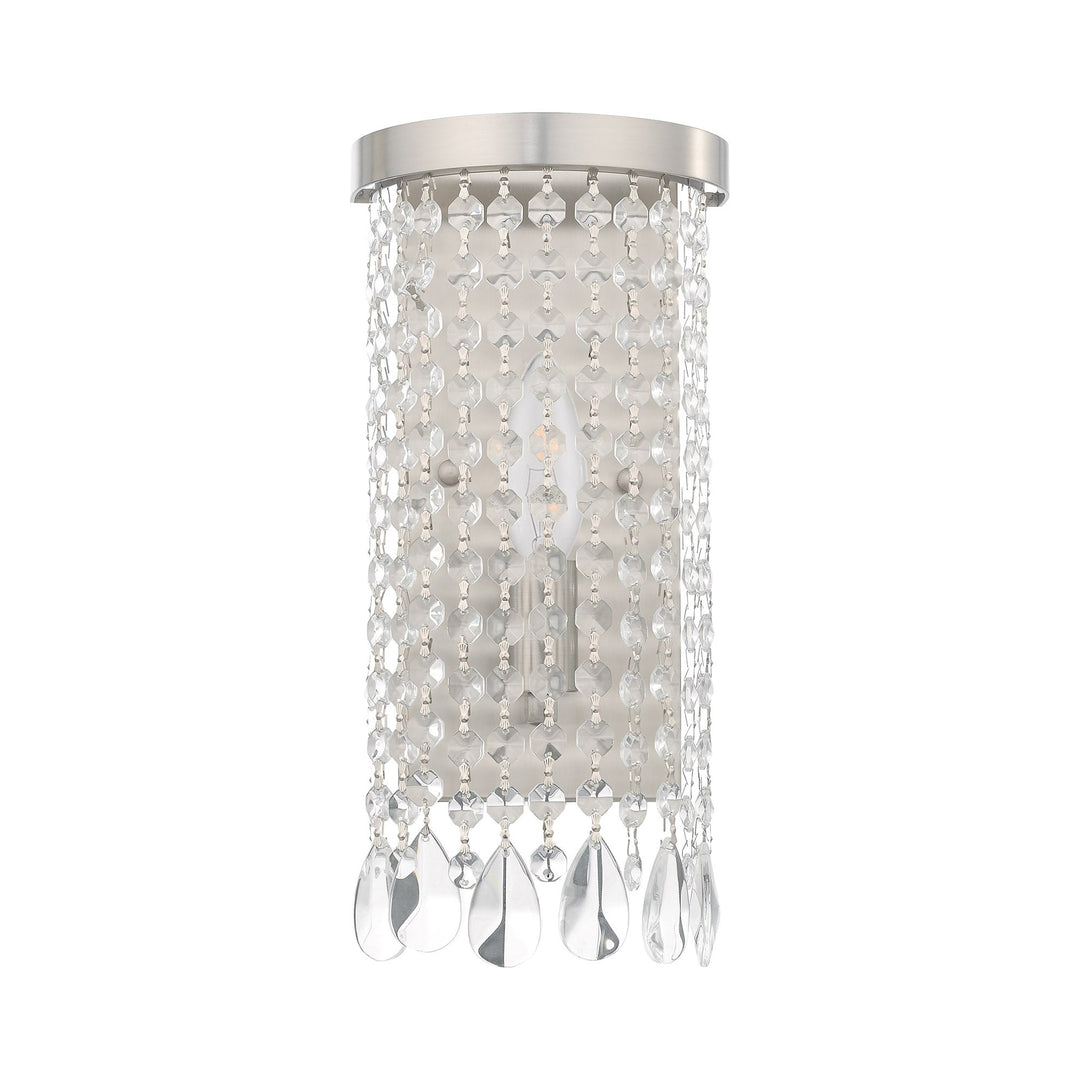 ##Antique Hardware## 1 Light Brushed Nickel ADA Wall Sconce
