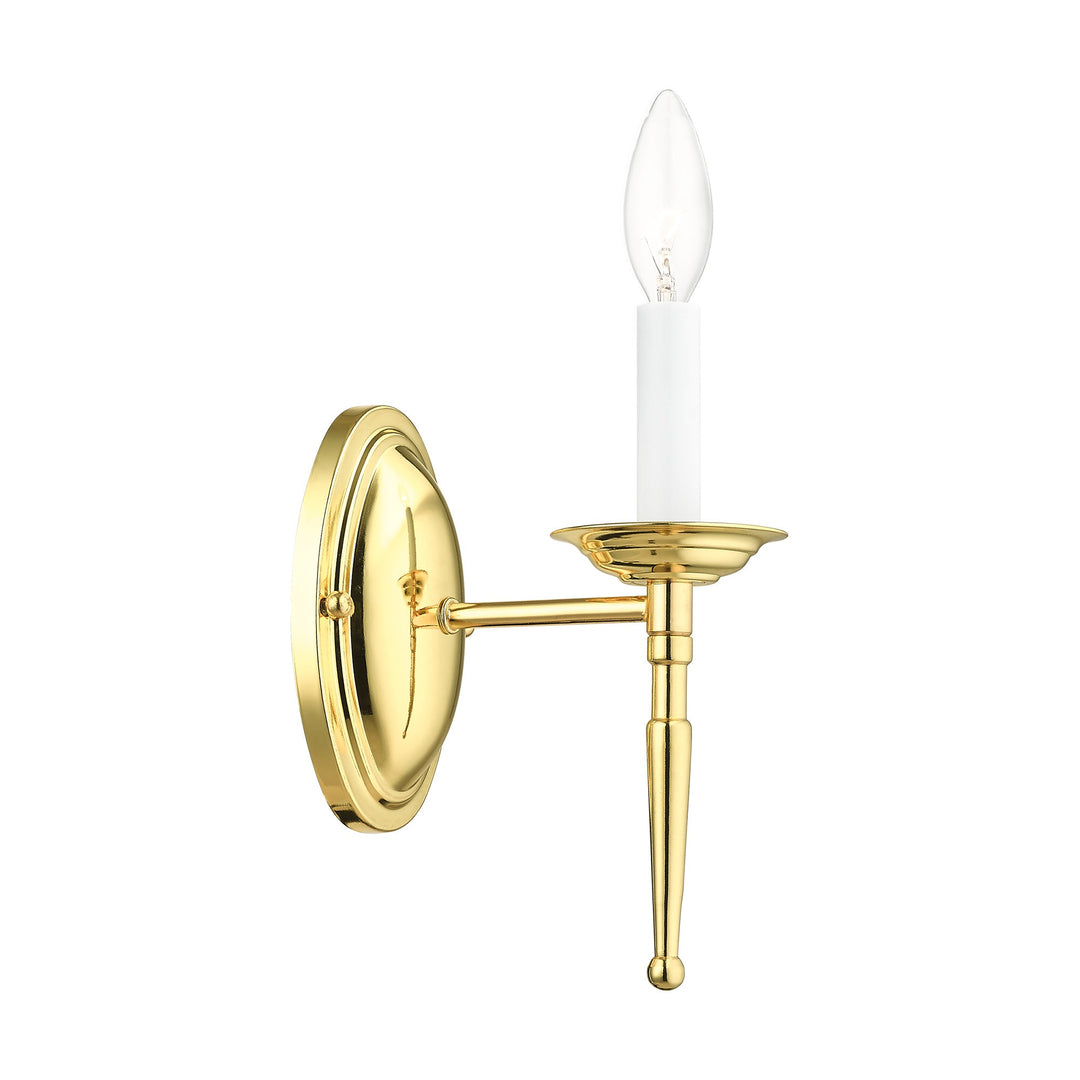 ##Antique Hardware## 1 Light Polished Brass Wall Sconce