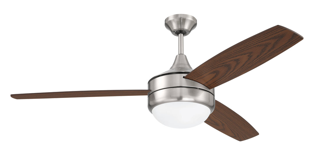 ##Antique Hardware## 52" Phaze II 3-Blade in Brushed Polished Nickel w/ Walnut/Dark Oak Blades