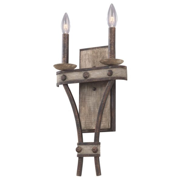 Antique Hardware Coronado 2 Light Wall Bracket Wall Sconce