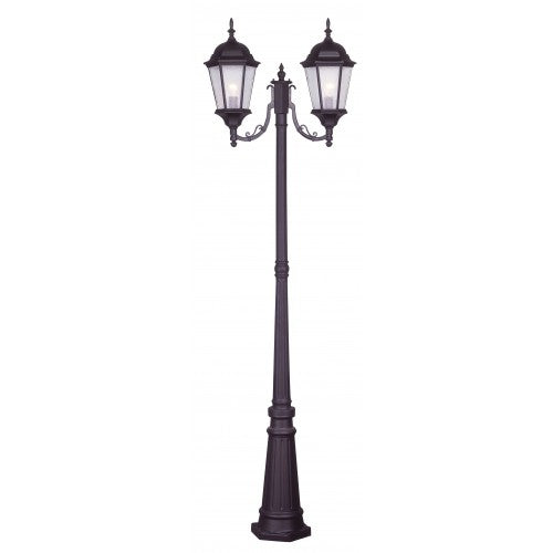 Antique Hardware 2 Light Bronze Outdoor Post Light Post