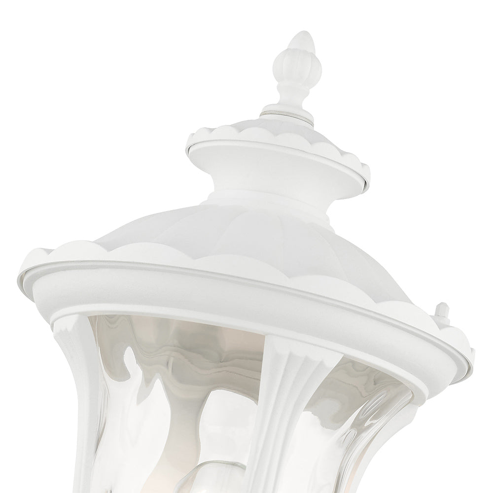 ##Antique Hardware## 1 Light Textured White Outdoor Wall Lantern