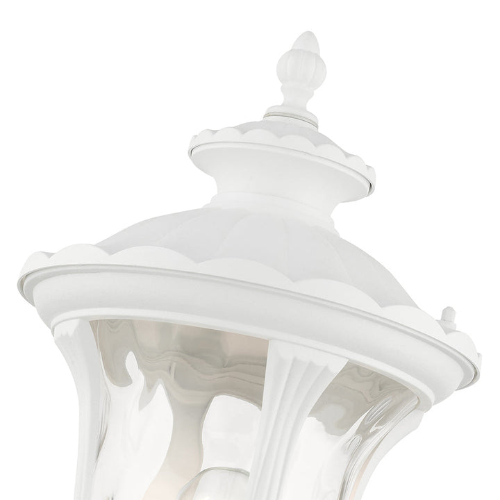 ##Antique Hardware## 1 Light Textured White Outdoor Wall Lantern