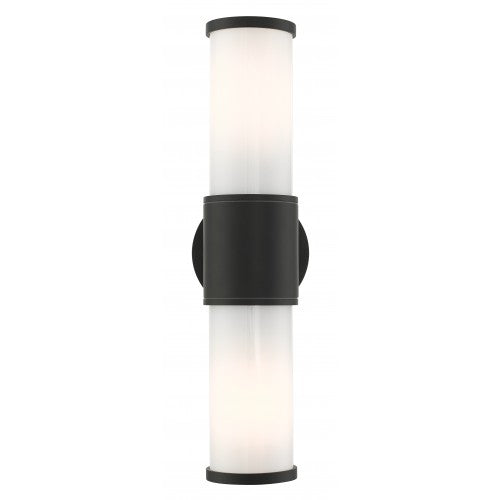 ##Antique Hardware## 2 Light Textured Black Outdoor ADA Wall Lantern