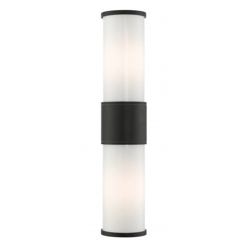##Antique Hardware## 2 Light Textured Black Outdoor Wall Lantern