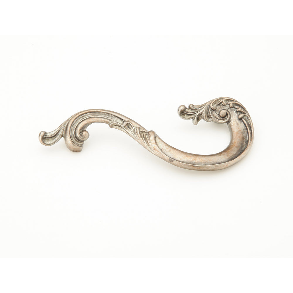 ##Antique Hardware## 1 11/16 Inch (3 1/2 Inch c-c) Symphony French Court Right Hand Pull