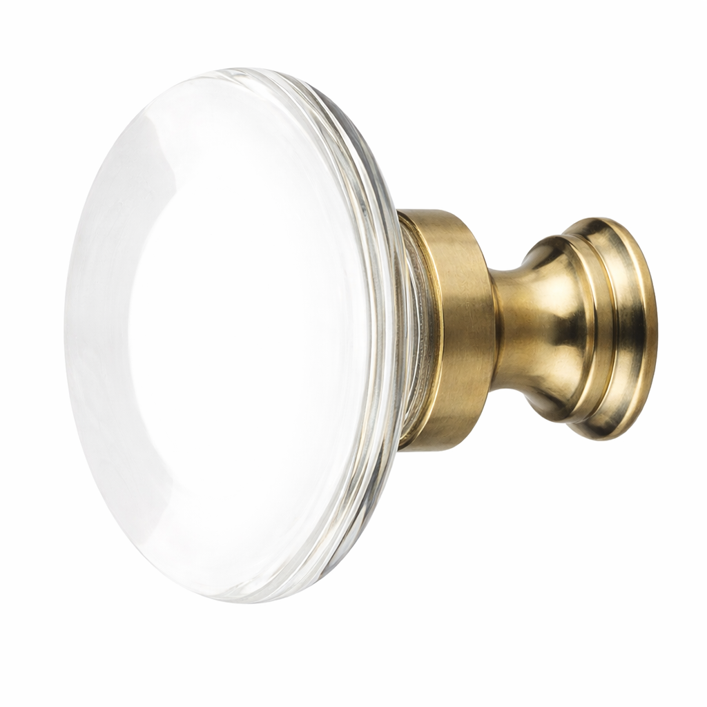 1 3/4 Inch Clear Crystal Glass Providence Cabinet & Furniture Knob
