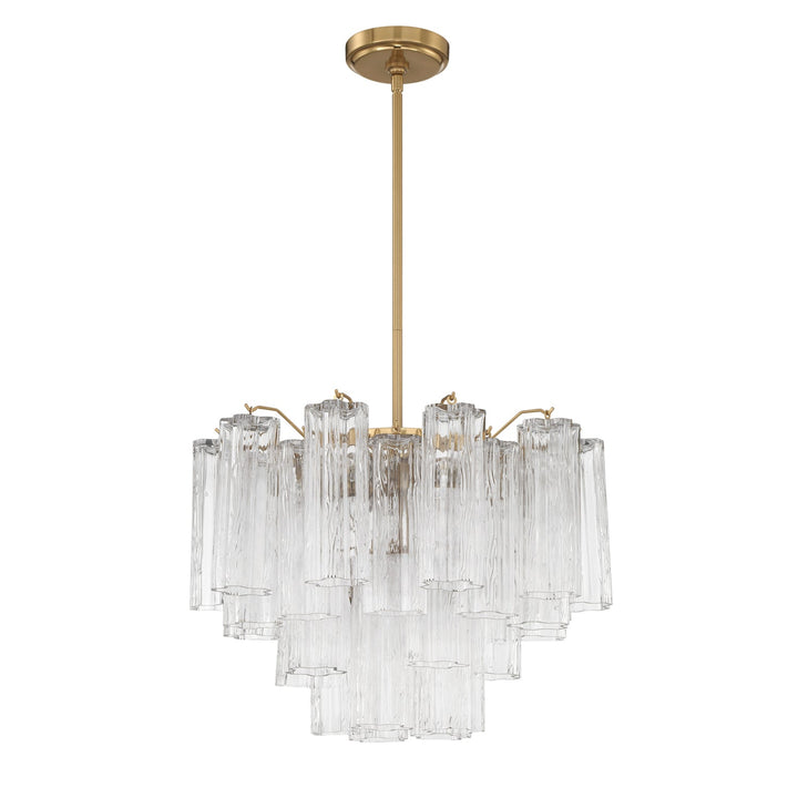 ##Antique Hardware## Addis 6 Light Aged Brass Chandelier